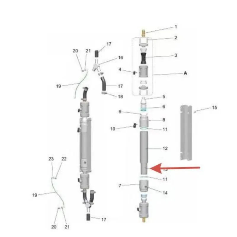 Élément filtrant pour revêtement en poudre Suntool 1006252   40/30mm pour pompe à poudre d'alimentation Ge ma Opti PP06