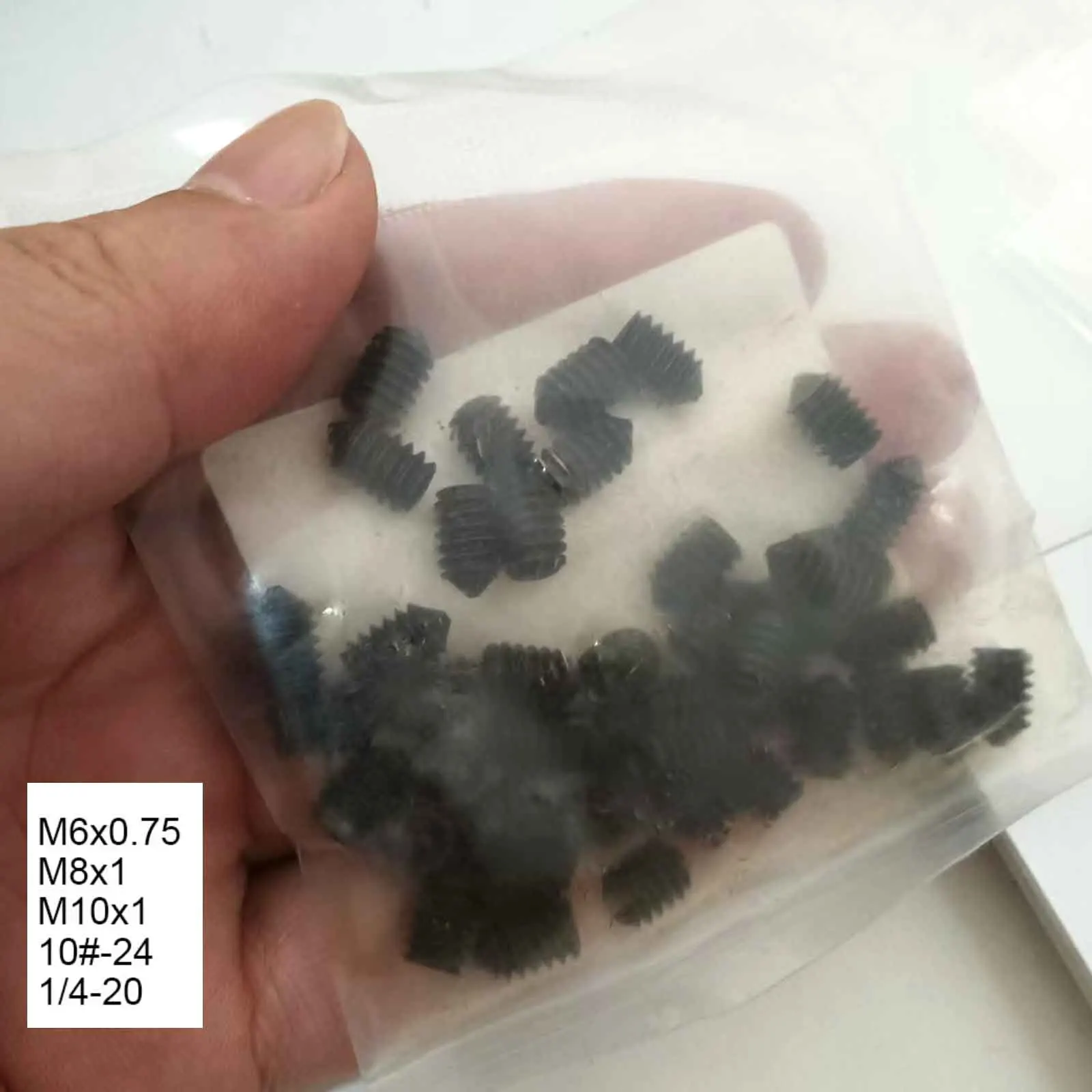 10pcs 12.9 Grade UNC Hex Socket Set Screws DIN 914 Cone Point Grub Screws, Black Oxide Alloy Steel Headless Allen Head Set Screw