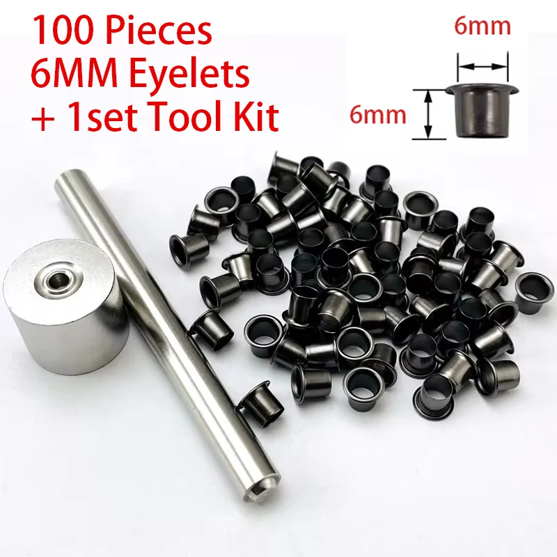 1 set Eyelet nail Tool Kit + Kydex Holster Sheath Eyelet 6mm 7mm for DIY Hand Knife Sheath Tool Set