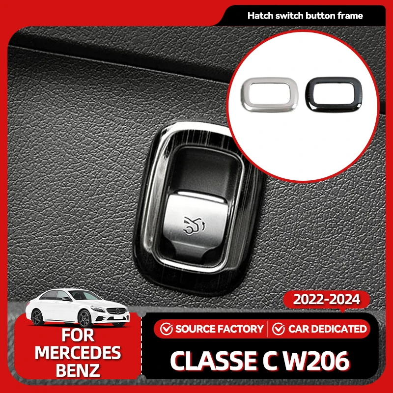 

Interior Mouldings For Mercedes Benz C Class W206 2022 2024 Car Center Console Trunk Tailgate Switch Button Frame Cover Decorati