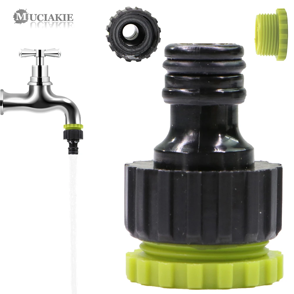 

MUCIAKIE 16mm Nipple Quick Connectors With 1/2 3/4 Inch Male Female Thread Garden Irrigation Water Gun Adapter