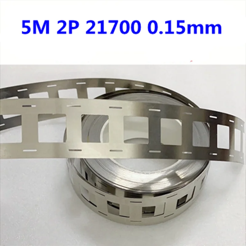 

5M 2P 21700 0.15mm Nickel Plated Steel Strip Sheet Nickel Tape Holder High Purity Pure Nickel Belt For Lithium Batteries