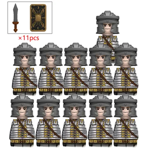 Medieval Military Rome War Action Figures Army Figures Building Blocks Helmet Weapons Accessories Kids for Toys Gifts