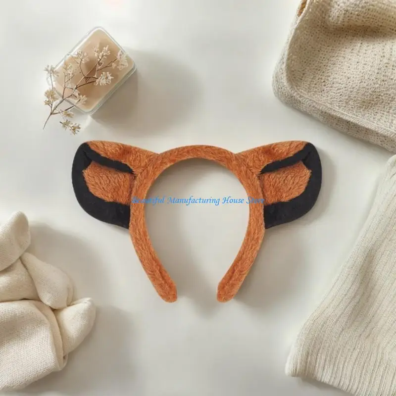 E56A Löwenohr Ohrstirnband Schwanz Nase Bowtie Rock Handschuhe Halloween Tier -Outfit für Kind
