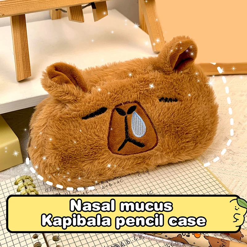 

Pliable Capybara Pencil Case Large Capacity Cute Stationery Organizer Makeup Purse For School Office Travel Kawaii Accessories