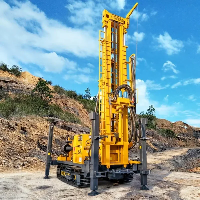 

Hydraulic 750m Well Drilling Machine Mounted Drilling Diesel Water Well Drilling Rig for Sale Engine Water Wells Drill