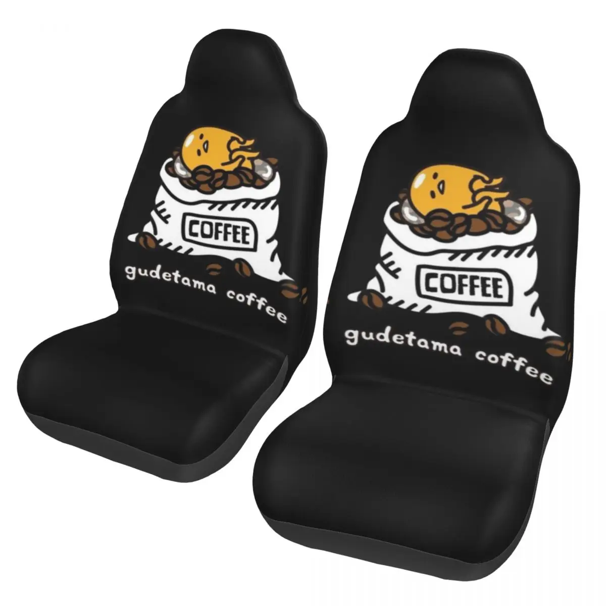 

Gudetama Coffee Universal Car Seat Cover Four Seasons AUTOYOUTH Lazy Egg Front Rear Flocking Cloth Cushion Fabric Hunting