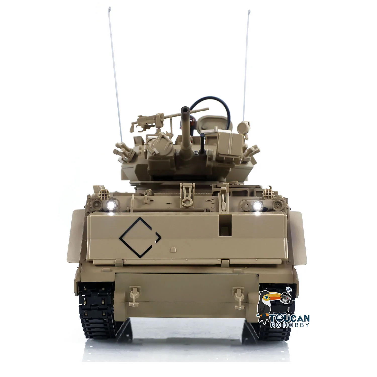 Giocattoli 1/16 TD Telecomando Carro Armato Militare M2412-A M113A1 MRV 320 Torretta Rotary Barrel Recoil Ruota di Guida A Infrarossi RC Panzer