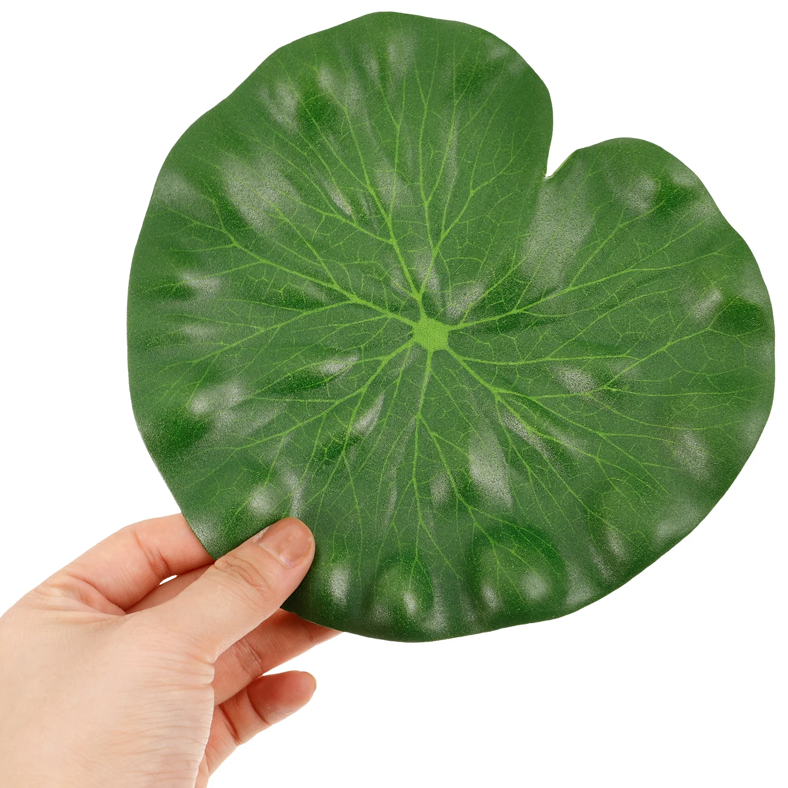 10개입 고급 인조 연꽃잎 18cm EVA 플로팅 워터 장식 잎 수족관 물고기 연못 녹색 플로팅 식물