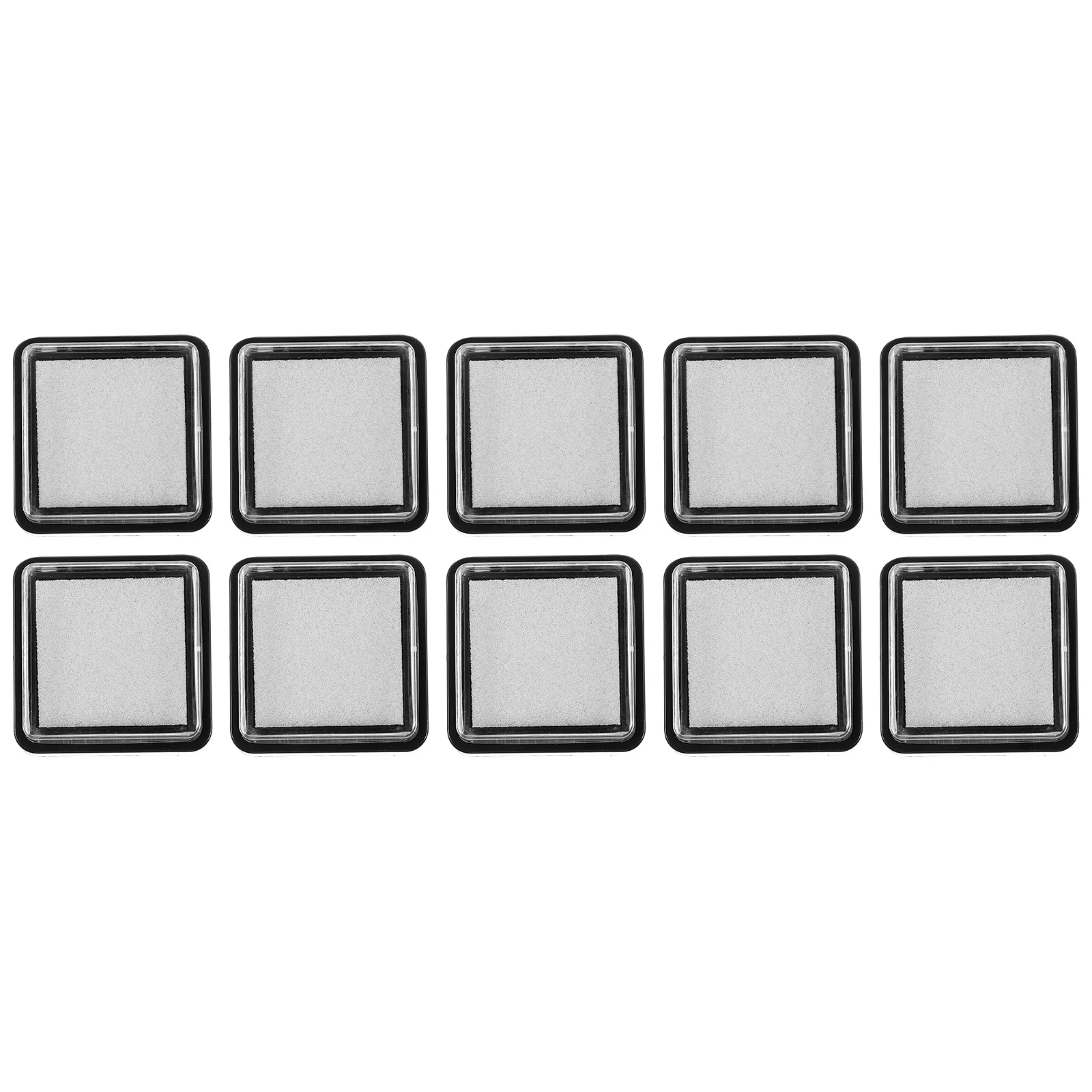 10 Pcs Blank Ink Pad DIY Graffiti Stamp Pads Kindergarten Painting Refill Colorless for Finger