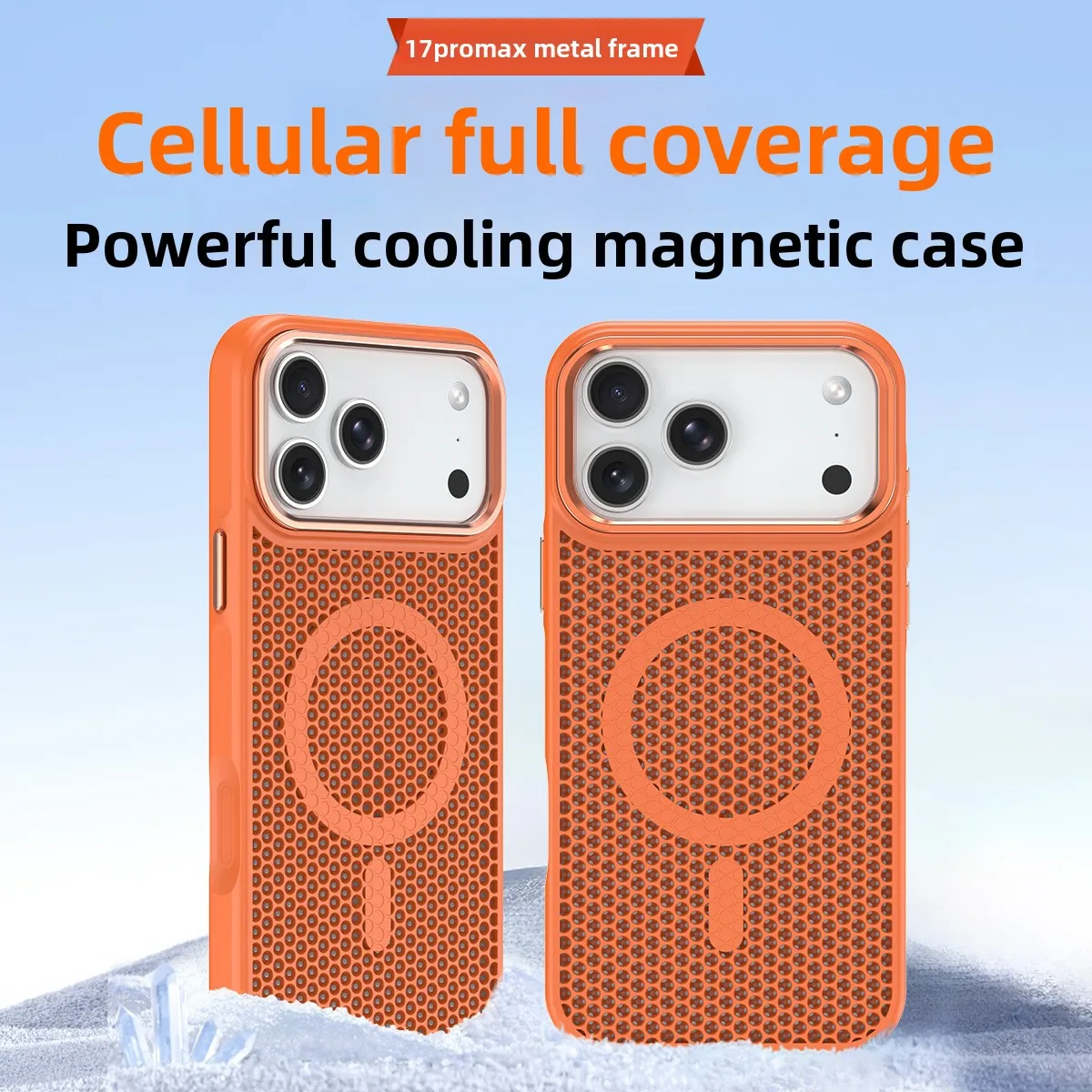 

Suitable for iPhone 17/16/15 ProMax cooling magnetic phone case wireless charging back cover suitable for iPhone 12/11 Pro