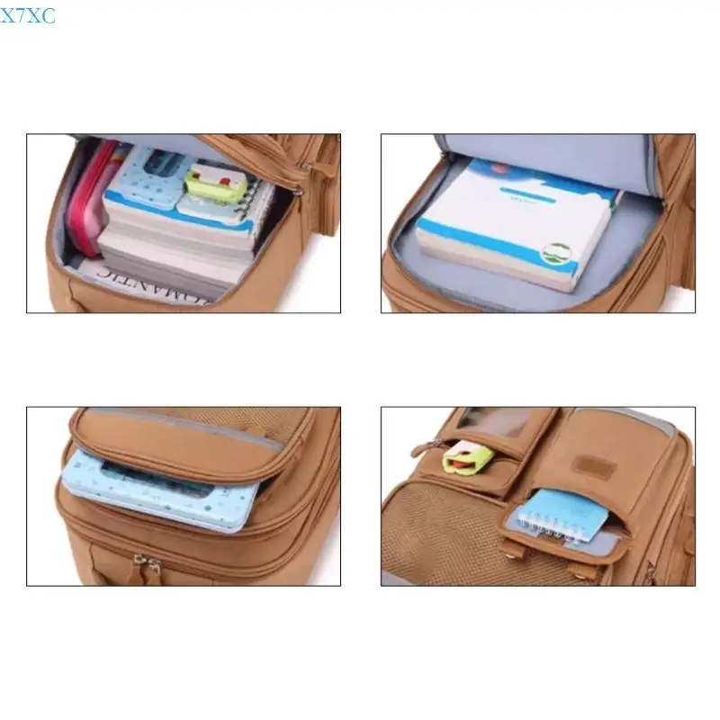 X7XC Practical Oxford Fabric Capybara Backpack Large Book Bag For School Activities