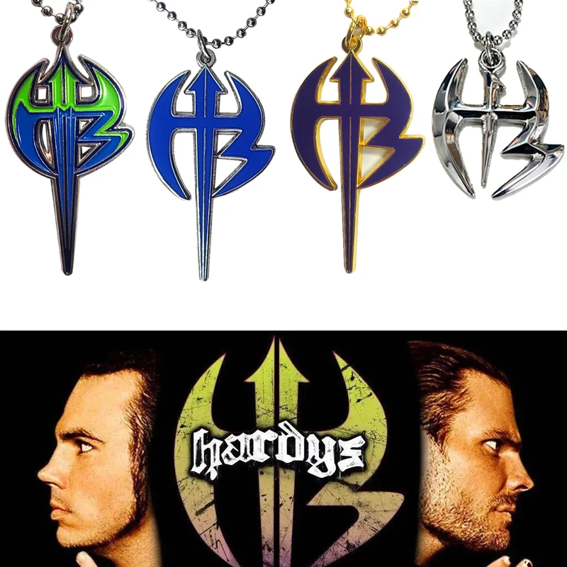 Colar com Pingente Matt Hardy Hardy Boyz com Corrente, Joia para Fãs de Luta Livre, Acessório de Adereço para Role Play
