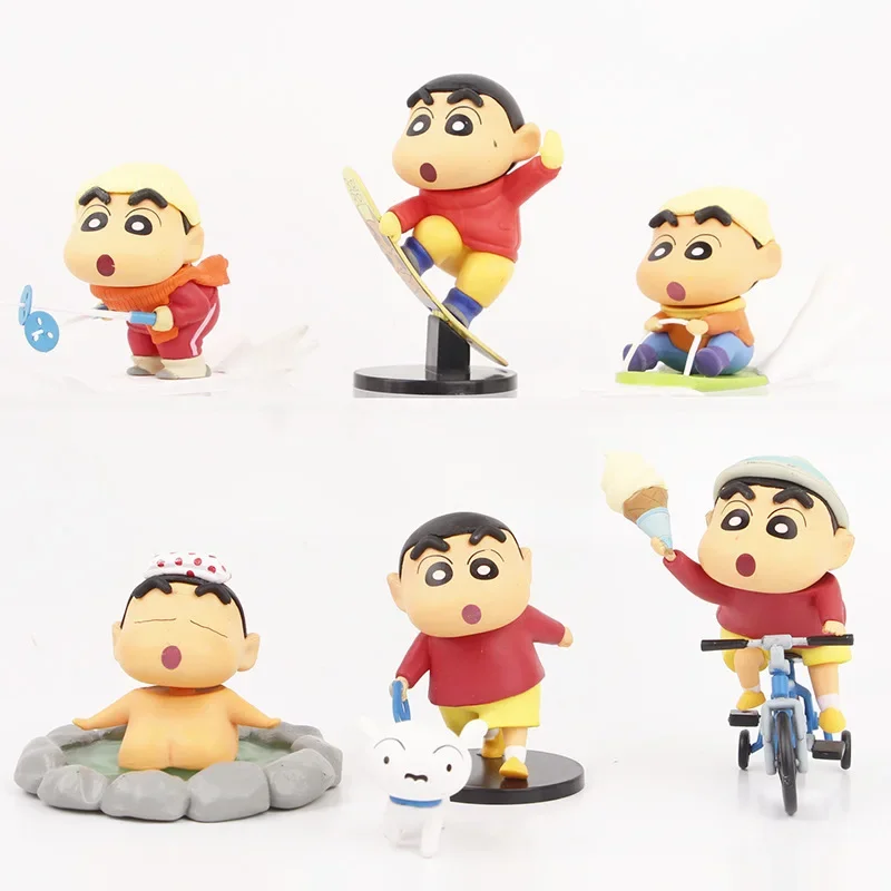 Outdoor Crayon Shin-chan PVC Statue Action Figurine Desk Collectible Model Toys Figures Gift