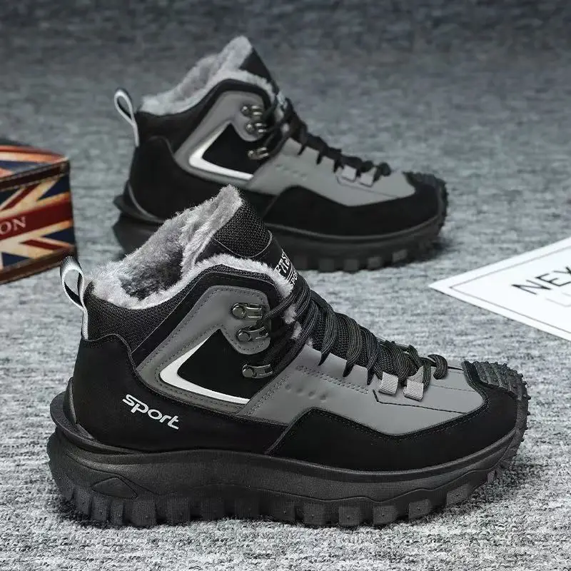 Męskie sneakersy rozmiar 48, modne skórzane buty casual, botki męskie, antypoślizgowe, odporne na ścieranie buty do wspinaczki, męskie tenisówki.