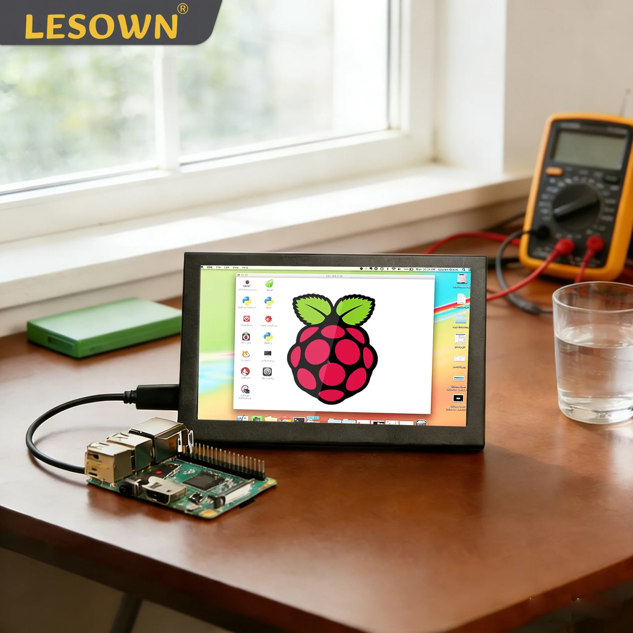 

LESOWN Raspberry Pi Monitor Small 4.3 Inch 800x480 LCD IPS HDMI Compact Display Portable Secondary Screen for PC Laptop Work