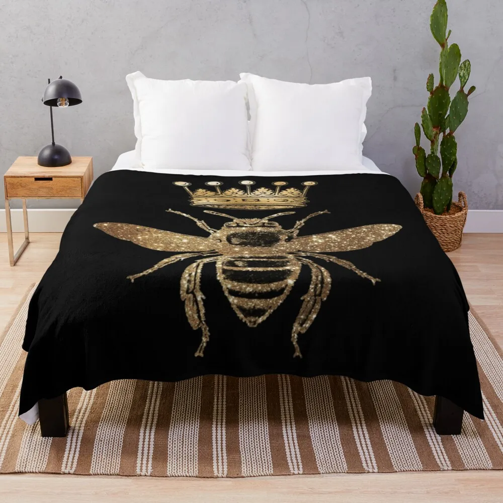 

Queen Bee Classic . Throw Blanket Nap Fluffy Softs Soft halloween Blankets