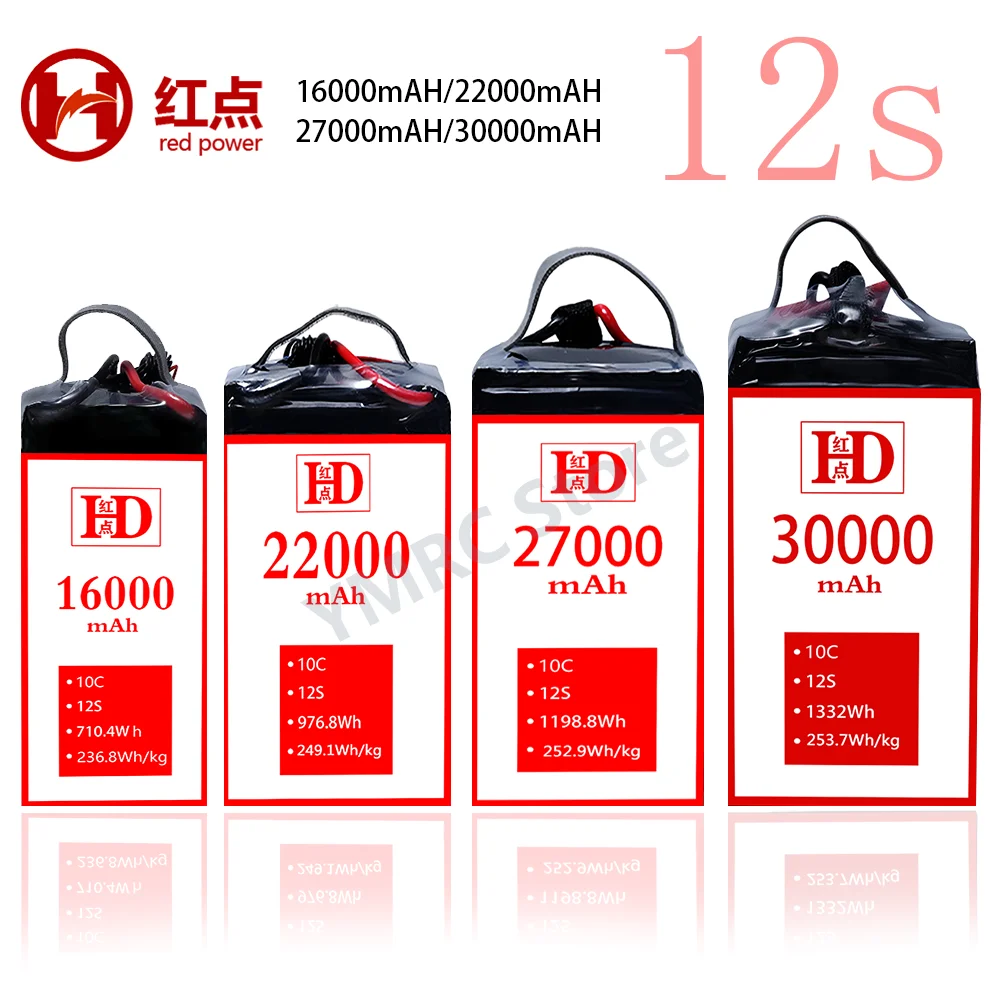 

Red Power 12S 16000mAh 22000mAh 27000mAh 30000mAh 10C New High Energy Density lv Solid State Battery