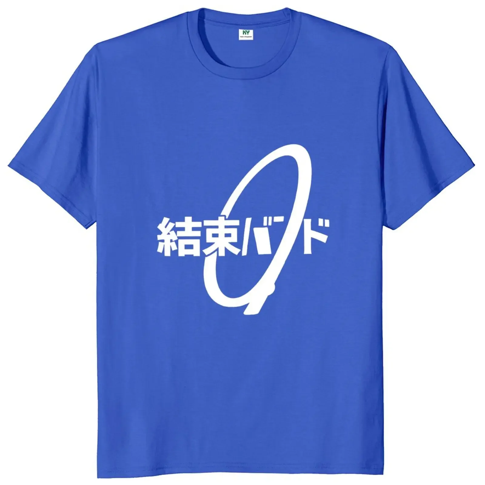 Tie kanji hiragana Kessoku Band Rocker Band Shirt 100% Cotton EU Size Tops Tee new in tops & tees vintage Informal Outfits