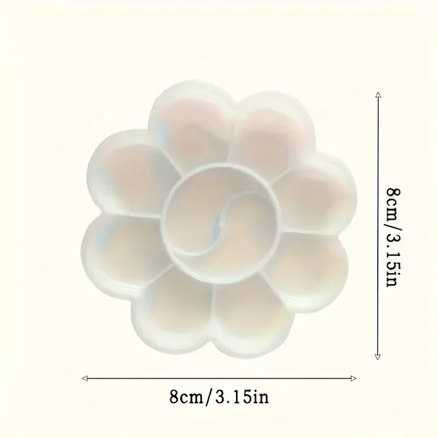 30-Pack Mini Flower-Shaped Plastic Palette Set, Ideal for Watercolor, Acrylic & Gouache Mixing - Art Supplies 3