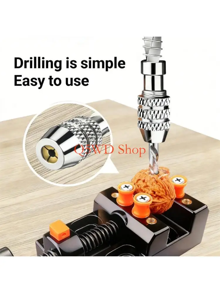 Q5WD 10Pcs Portable Practical Hand Drill Bit Silver Tool Chuck Drill Bit Drilling
