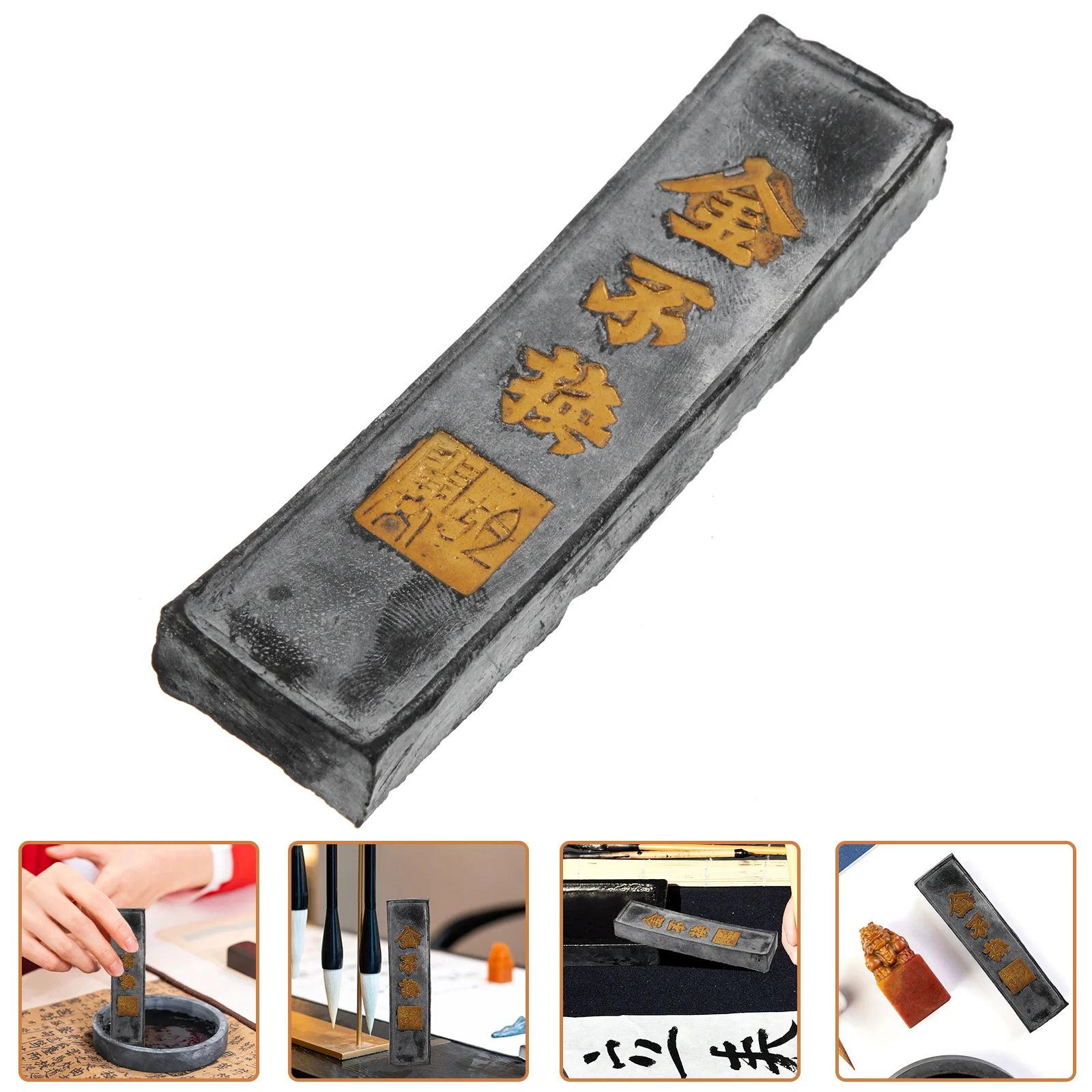 Fountain Pen Ink Chinese Calligraphy Stone Stick Quartz Painting Strip Office Handmade Block