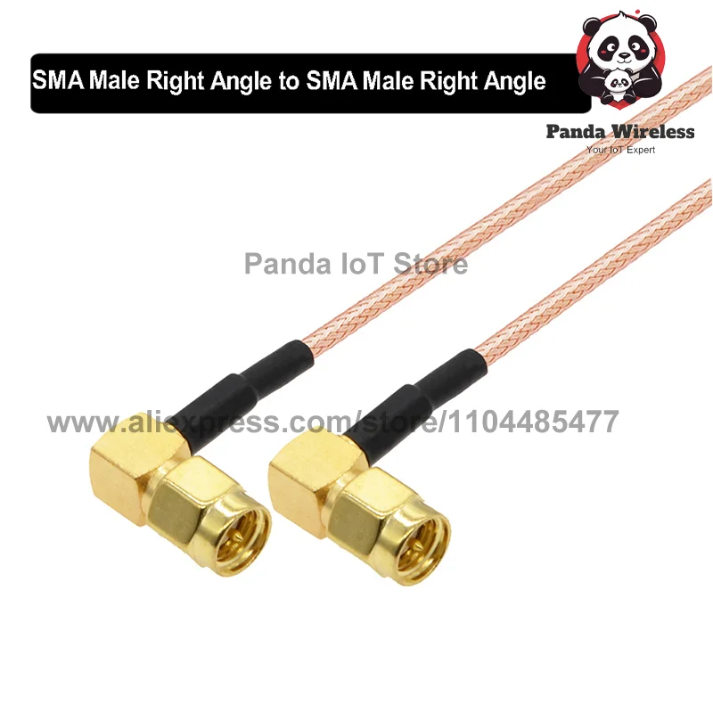 2PCS RG316 RF Coax Pigtail SMA Cable SMA Male Right Angle to SMA Female WIFI Antenna Extension Jumper Cable