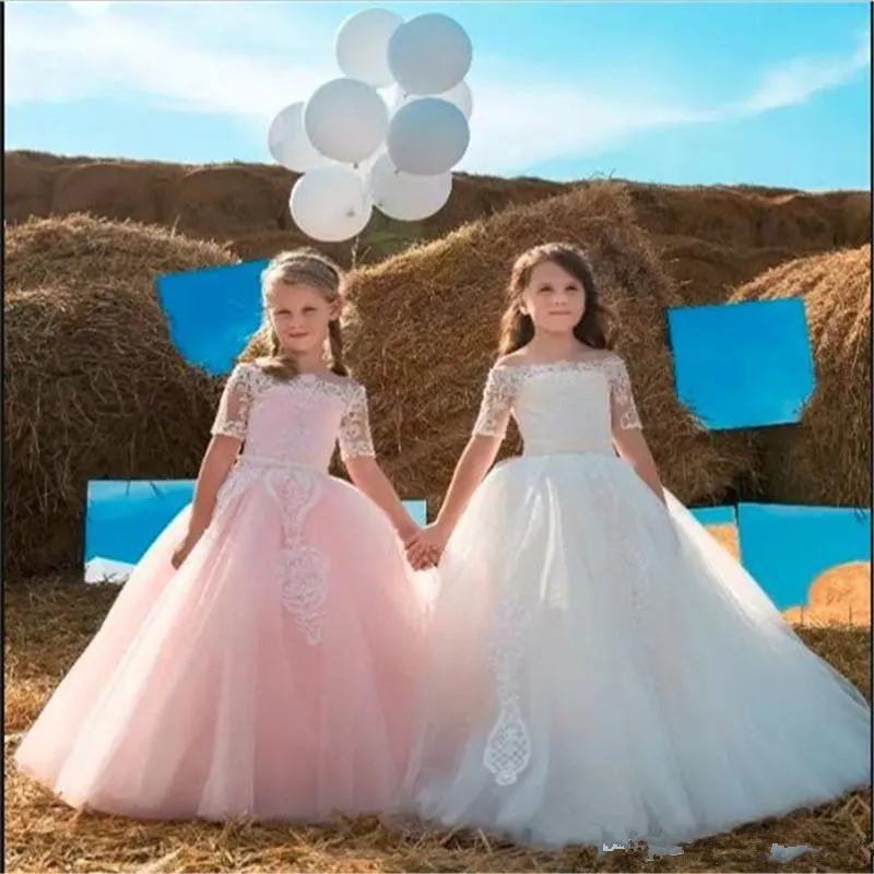 Birthday Party Dress For Girls Ball Gown Elegant Sequin Evening Dresses Teenage Frock Wedding Kids Flower Girl