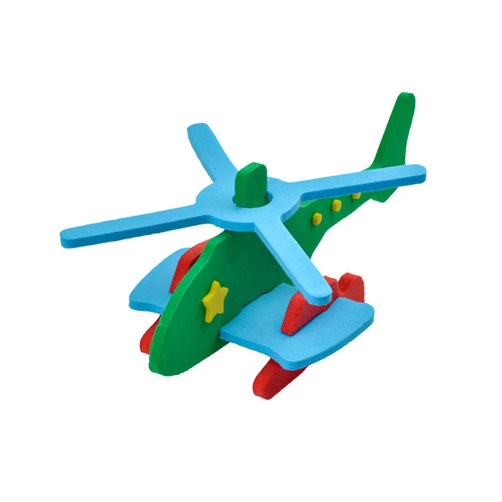 8 szt. Kreatywne puzzle 3D z pianki EVA w kształcie samolotów, edukacyjne, do samodzielnego montażu, układanka dla dzieci, rozwijająca kreatywność i zdolności.