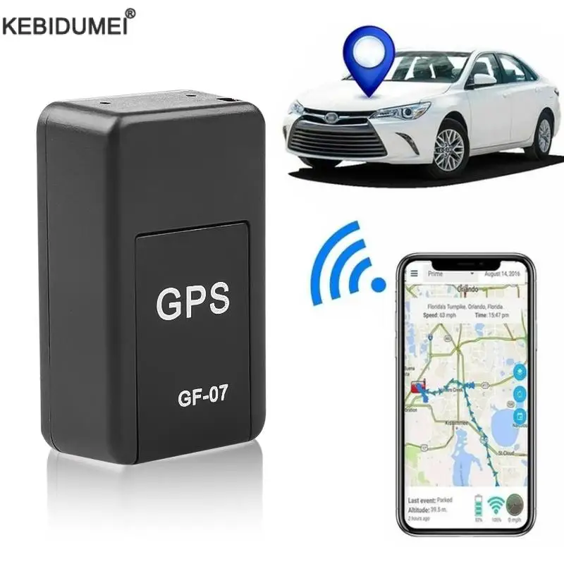 

Mini GF-07 GPS Car Tracker Real Time Tracking Anti-Theft Anti-lost Locator Strong Magnetic Mount 2G SIM Message Positioner