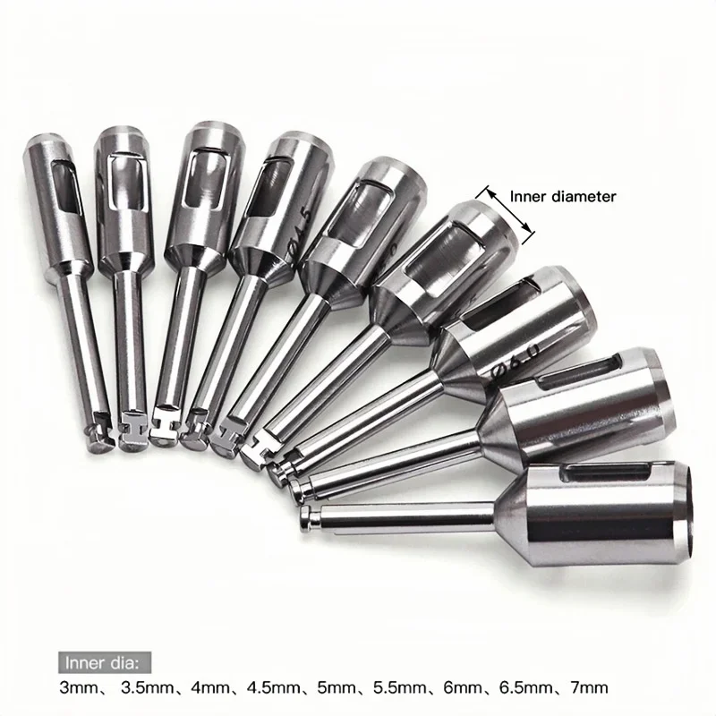 5Pc Dental Gingival Circular Resection Drill Kit Stainless Steel Implant Tissue Punch Gingival Ring Cutter Lab Surgical Tools