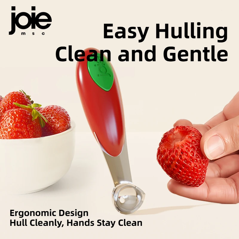 Joie Strawberry Huller Slicer Stainless Steel Strawberry Slicer Fruit Leaf Stem Remover Salad Cake Tools Kitchen Accessories