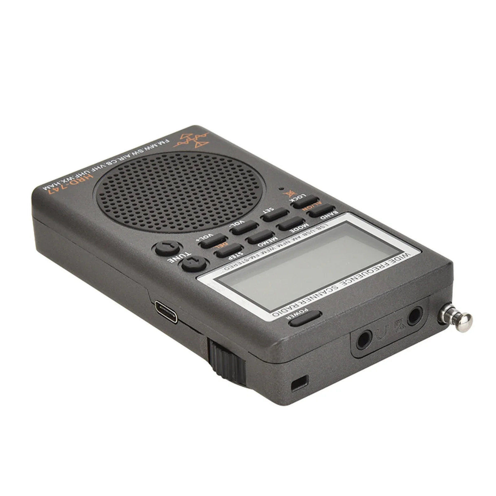 New HRD-747 Portable FM/MW/SW/AIR/CB Full-Band Radio Off-Road Enthusiast VHF/UHF