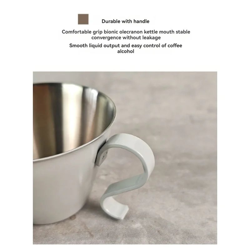 KYCOR-Cylindre d'art Latte avec bouche pointue tasse à lait 304 acier inoxydable fantaisie café lait mousse Pot café tasse d'extraction