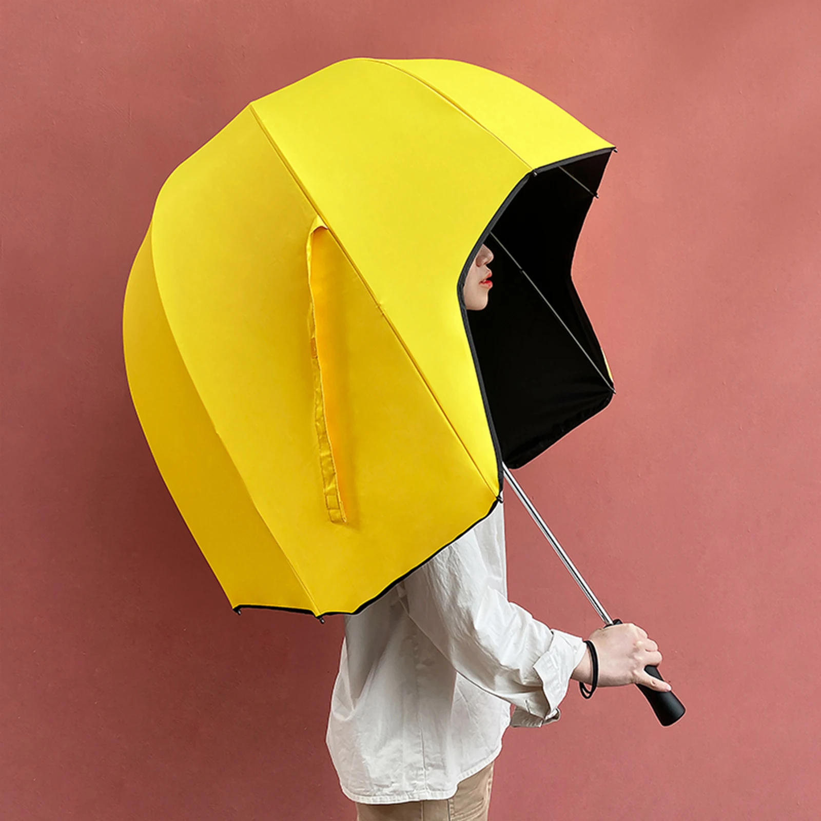 Waterproof Stick Umbrella Dual Use Umbrella Waterproof Rainproof Creative Windproof Straight Umbrella Long Handle Umbrella