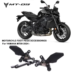 New Motorcycle Adjustable Rear Set Foot Pegs Pedal Footrest Rearset For YAMAHA MT09 2024 2025 Adjustable Footpegs