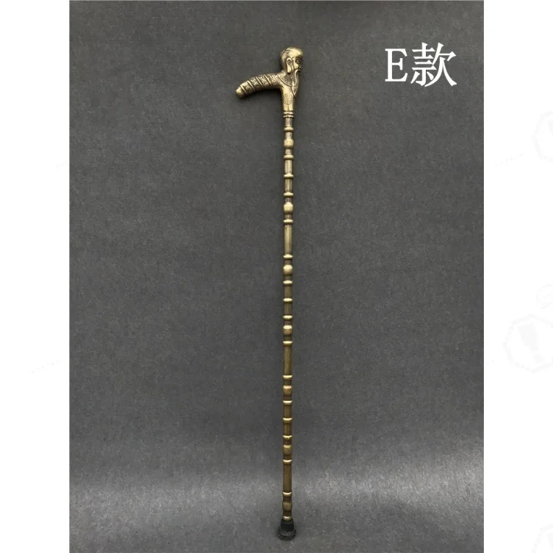 Pure Copper Walking Cane, Dragon/Pigeon/Horse/Zodiac Head Handle Cane, Elderly Walking Stick & Decor Ornamen view 5