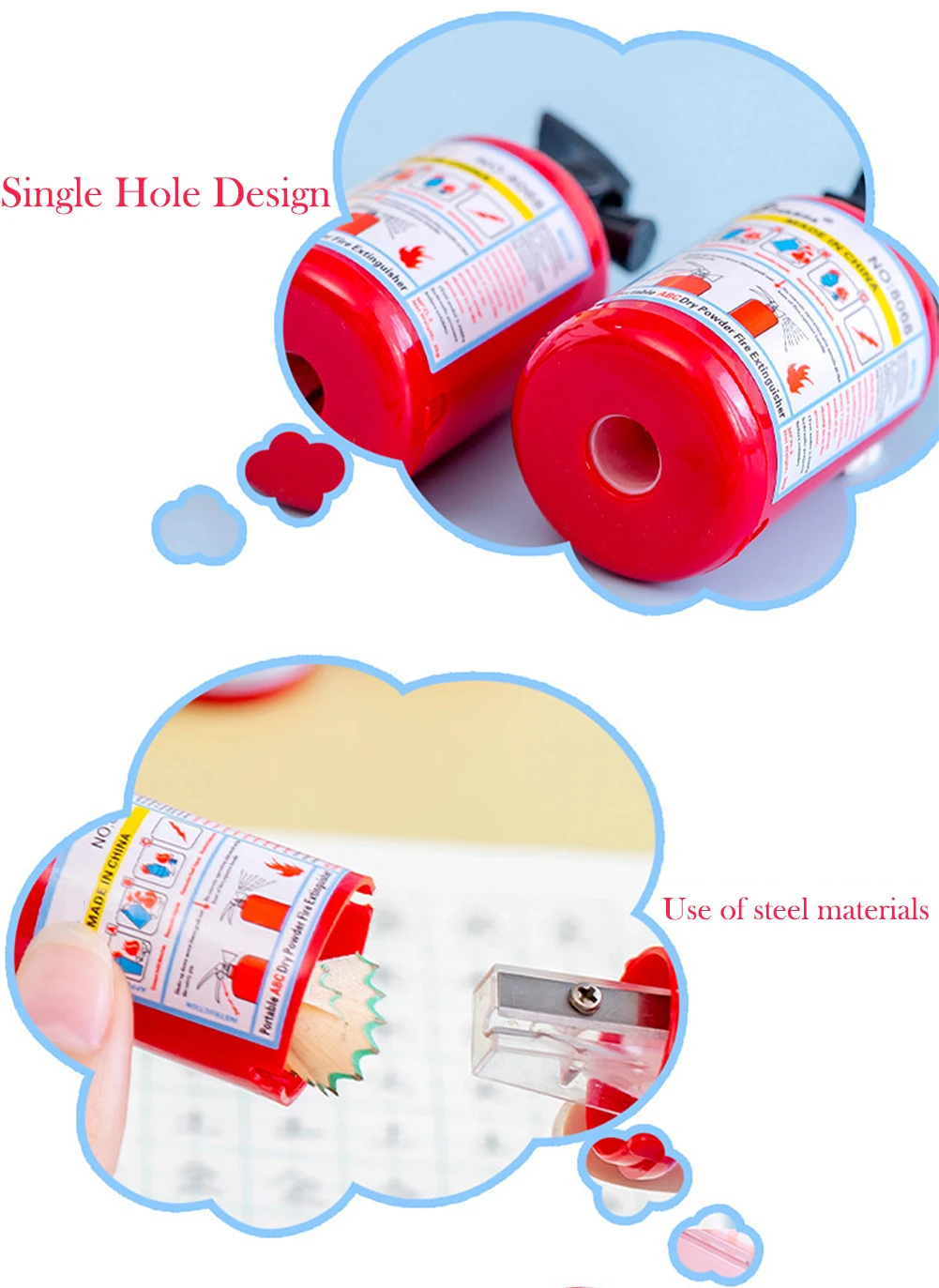 Single Hole Pencil Sharpener Bright Color Manual Operation Sharpener Tool Creative Design School Supply for Teacher Aid