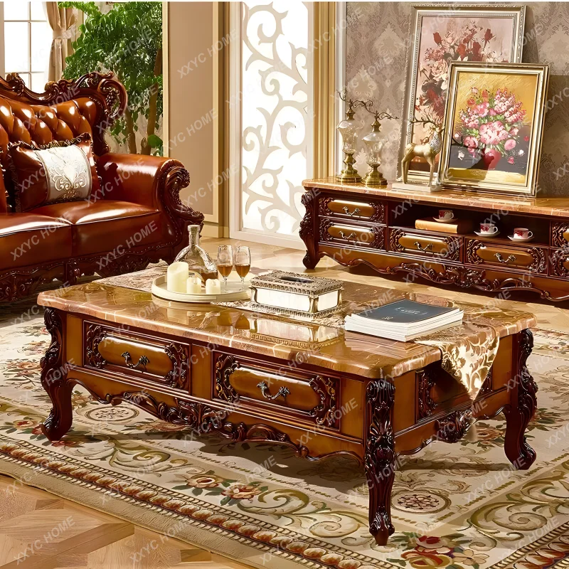 Table living room for homehouseclassyretroall solid wood carved coffee table tv cabinet