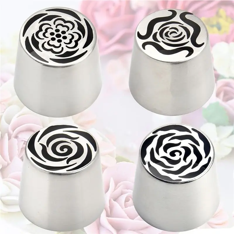 Extra Large Cake Decorating Kit Stainless Steel Icing Tips Set For Buttercream Roses 3D Floral Designs Tools Eco-Friendly
