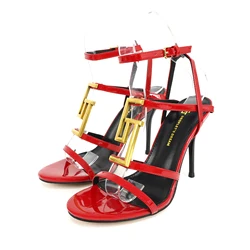 2024 Women's Summer Fashion Sexy High Heels GJ Luxury Niche Brand 10CM Genuine Leather Anti slip Banquet High Heels Sandals35-43