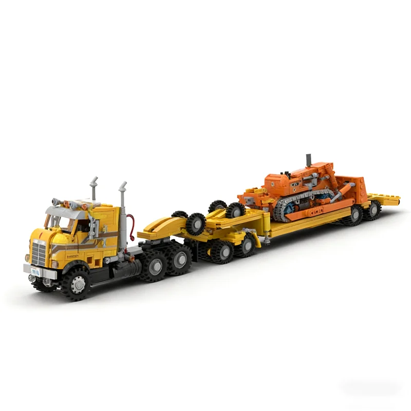 1272 pçs moc pacote de transporte pesado kenworth bullnose modelo construção presentes natal blocos arquitetura brinquedo diy ideia criativa