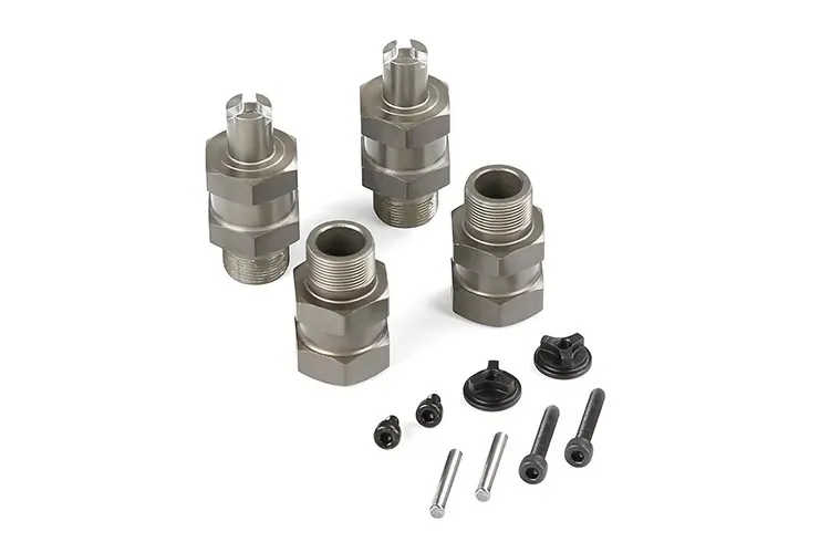 Hard geoxideerde drie-kaak anti-losse volledig metalen verlengadapters voor ROVAN KM HPI BAJA 5B 5T 5SC