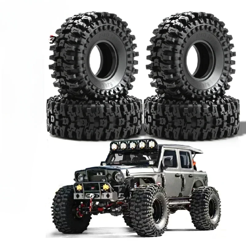 

4PCS 120MM 1.9" Rubber Rock Tyres Wheel Tires for 1:10 RC Crawler Car Axial SCX10 90046 AXI03007 TRX4 Redcat Gen8