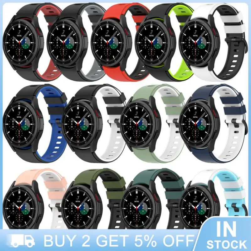 Package Size 16085mm Classic Silicone Strap High Quality Materials For Galaxy Watch4 Width 20mm 40/44mm Strap