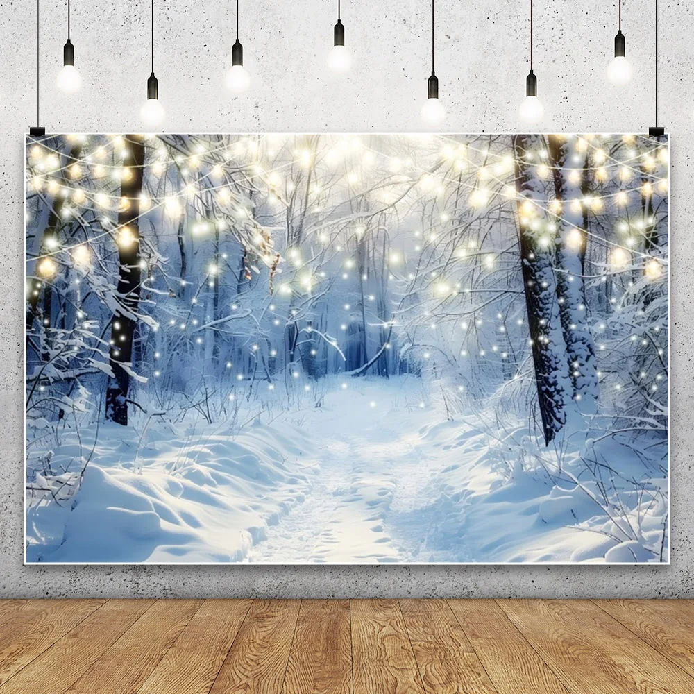 Фон для фотосъемки с изображением зимних снежных пейзажей, фоны для рождественской вечеринки, декор для детской фотосъемки, фон для фотостудии