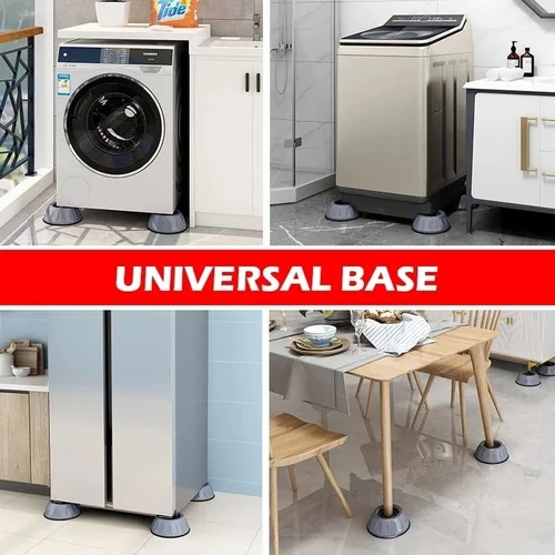 Imagen 2 del producto 4 unids/lote, almohadillas antivibración para pies para lavadora, patas de goma, antideslizantes, alfombrilla antideslizante silenciosa, soporte para amortiguadores, muebles