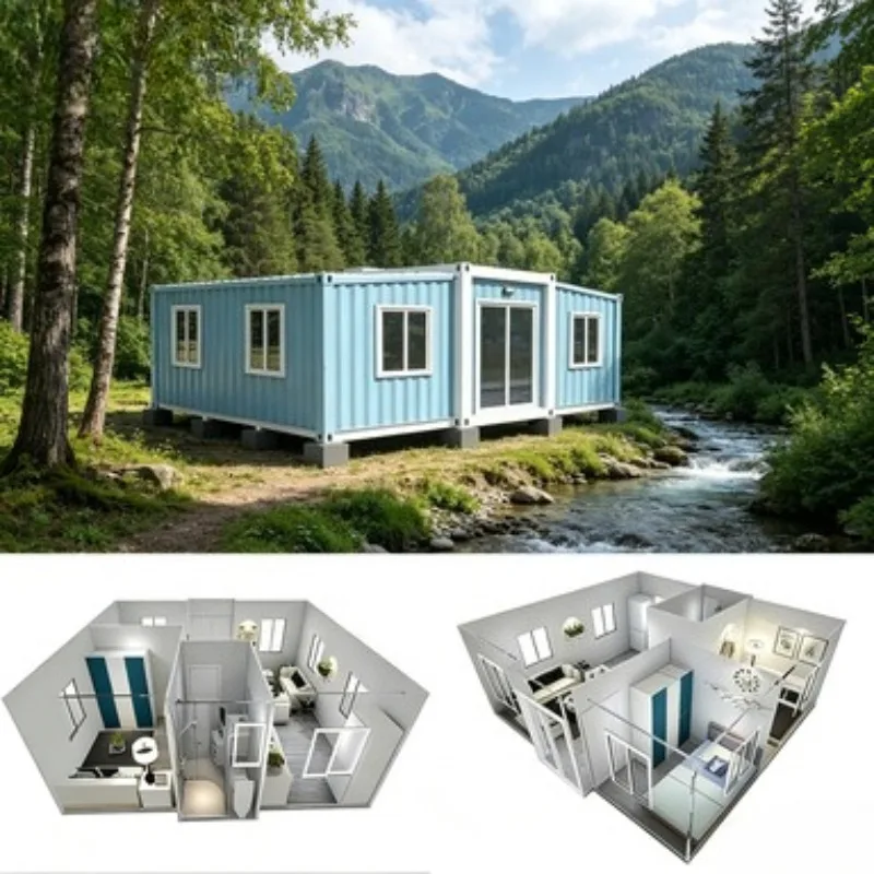 Garden Rooms Mobile Tiny House 20ft 40ft Mobile Home Folding Room Expandable Prefabricated Meeting Room Office Warehouse