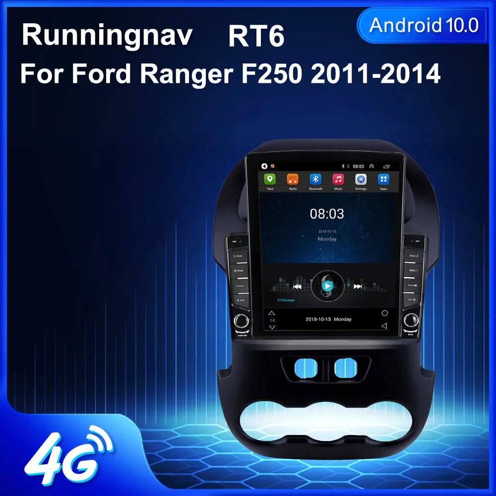 Radio Multimedia con GPS para coche, reproductor de vídeo con Android, 9,7 pulgadas, RDS, 2 Din, Dvd, para Ford Ranger F250, 2011, 2012, 2013, 2014