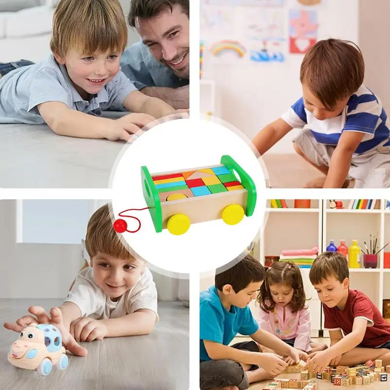 Bloques de juego para niños, juguete de construcción, accesorios de aprendizaje preescolar, bloques de apilamiento educativos, juguetes, bloques de coche apilables